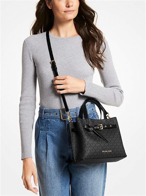 michael kors emilia small logo satchel